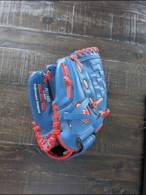 Rawlings Blue and Red Youth Baseball Glove